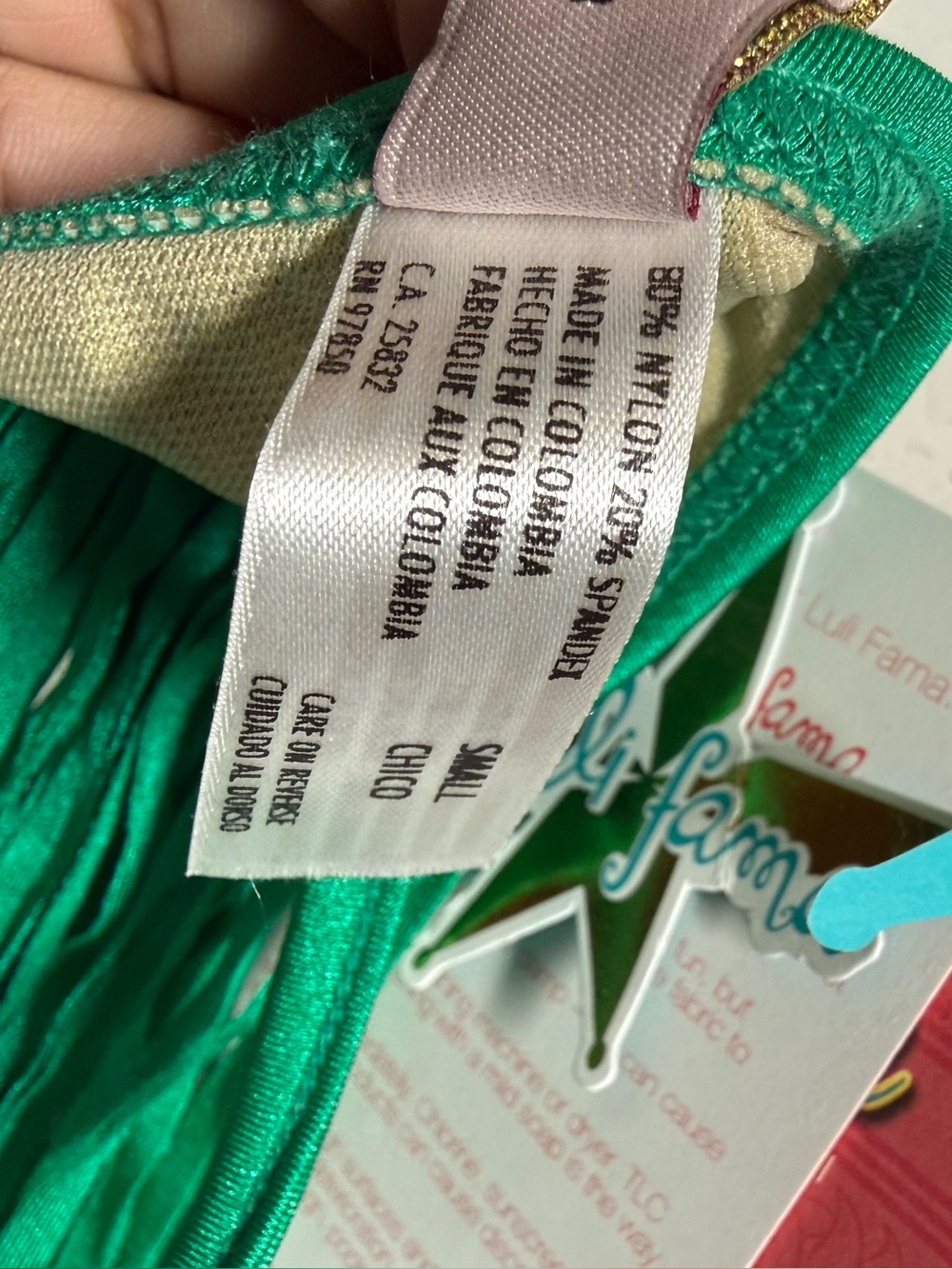 NWT Lui Fama Cosita Buena Halter Fringe Triangle Bikini Top Sz Small - Picture 5 of 5